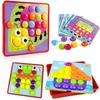 Cute Jigsaw Board Toy 3D Color Matching Puzzles Lovely Mushroom Nail Puzzle Toy  Baby Development