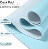 PU leather velvet double-sided desk pad non-slip waterproof keyboard and mouse pad 90x45cm brown