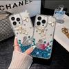 Mobile Phone Case Swan Suitable for Samsung S23 S24 Luxury Rhinestone Iphone17pro Max Transparent Silicone