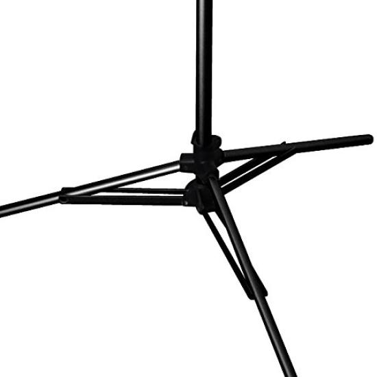 KC Lightweight Aluminum Music Stand MSAL-JBK Black (Soft Case Included)