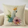 Watercolor Animal Bird Home Sofa Pillow Case Kingfisher Printed Decoration Throw Pillowcas 45x45cm Cushion Cover
