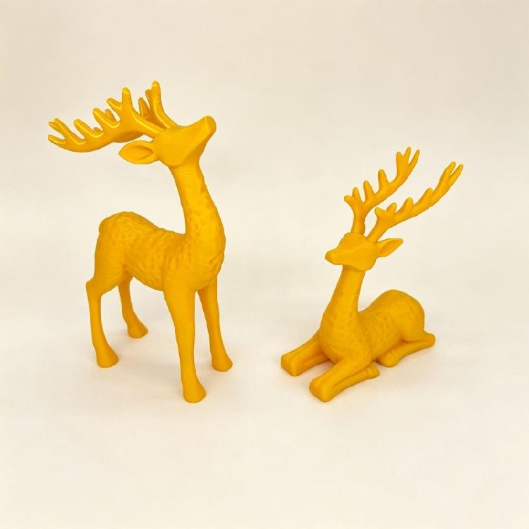 Home Display Deer Figurine 3D Shelf Accent for Desk Christmas Winter Styling with Scandinavian Look Single Piece