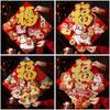 3D Fu Character Stickers Good Luck Flocked Spring Festival Stickers Year Horse Design Spring Festival Ornament