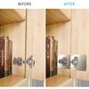10-Pack Cabinet Hinge Repair Plate, Polished Stainless Steel Face Mount Hinge Fixing Bracket Kit with Mounting Screws