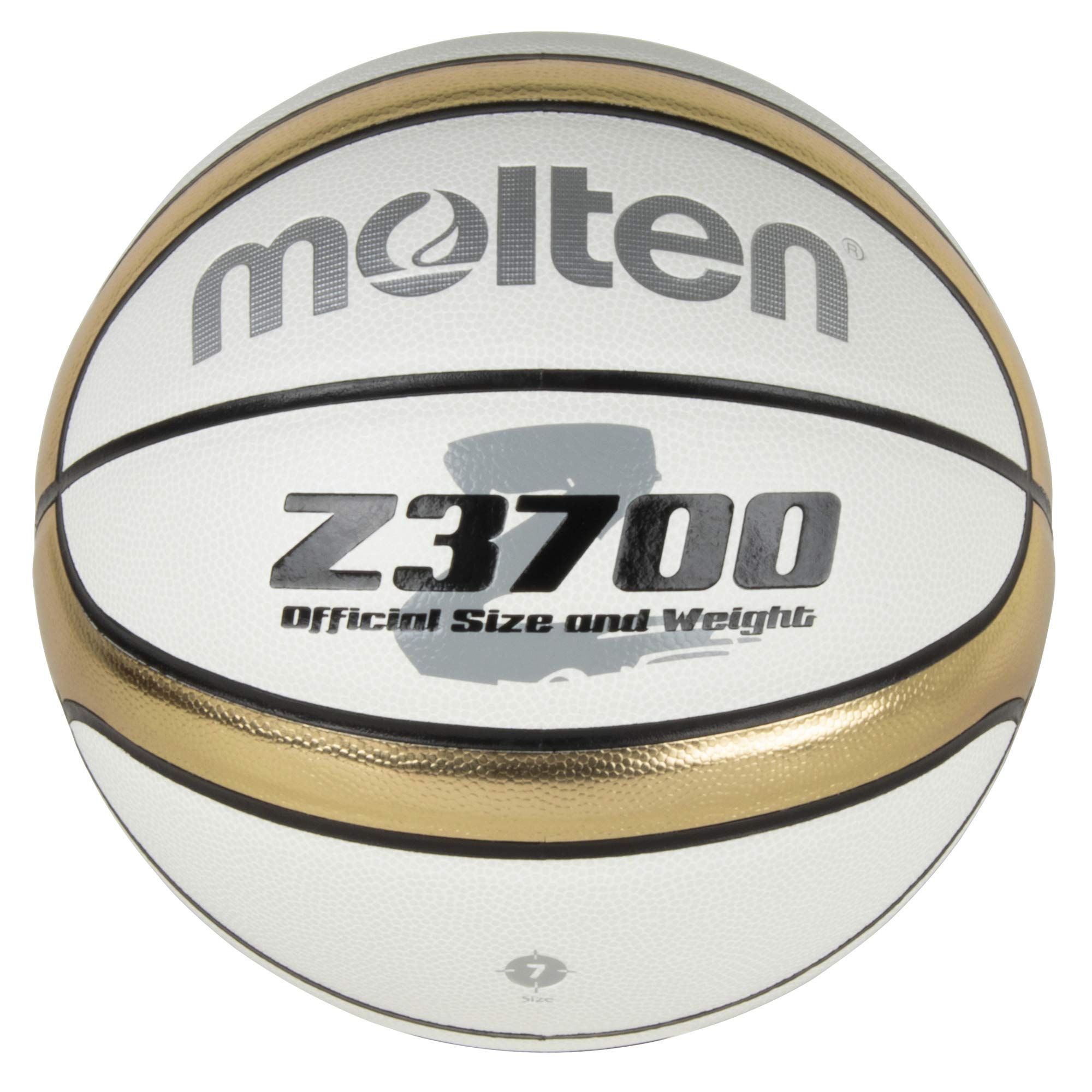 

Molten Basketball, Size 7, for Boys (Junior High School and Up), Synthetic Leather, White x Gold, Z3700 (B7Z3700-WZ)