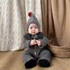 Baby Pom-Pom Knit Hat with Ear Protection - Cute Korean Autumn/Winter Style