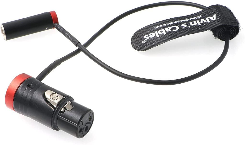 Low-Profile 3-Pin Mini-XLR Male to Full-Size XLR Female Audio Cable for BMPCC 4K 6K Camera Video Assist, Original Connector, Color: Alvin's Cables,