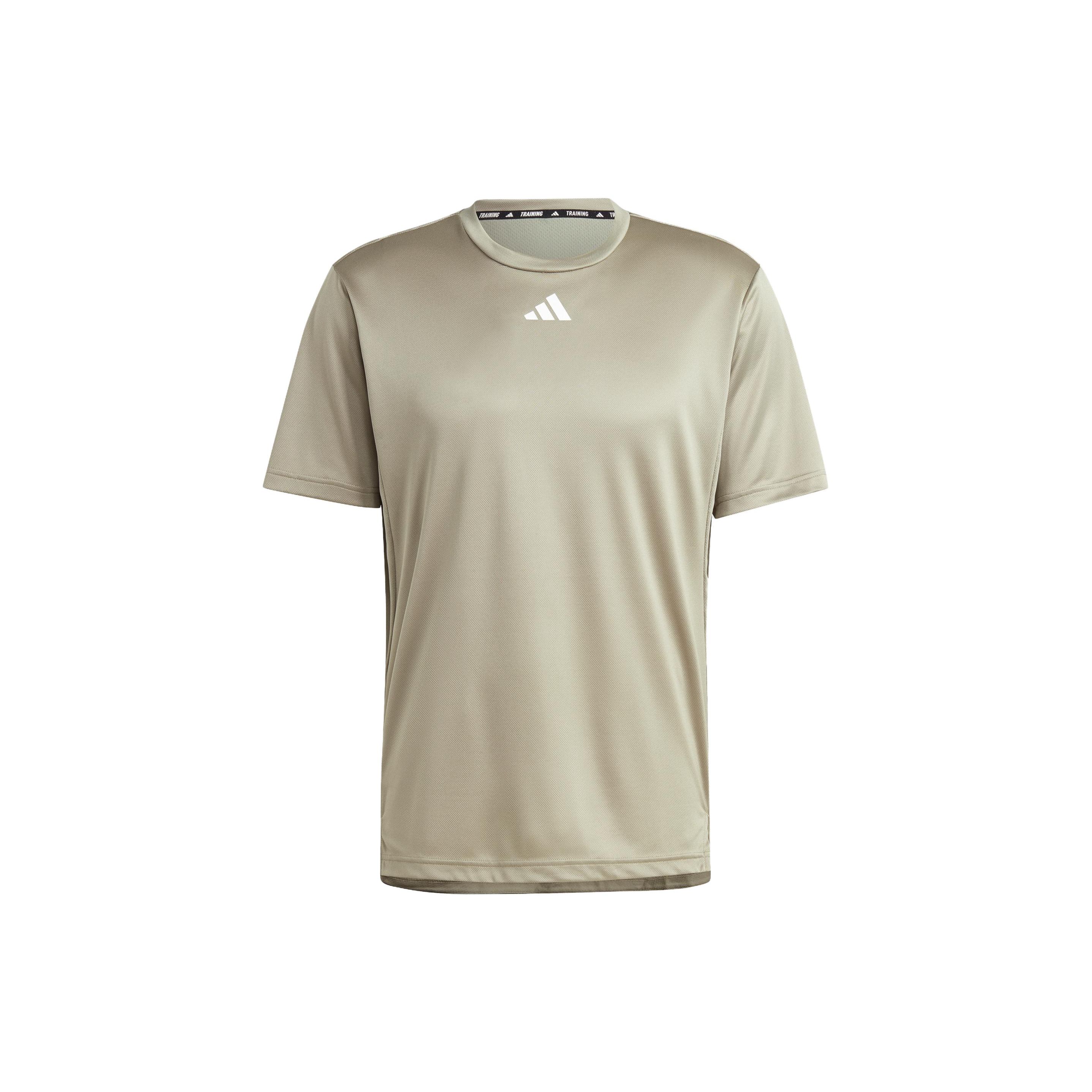 

Adidas Hiit Base Training Tee With Solid Color Logo Men Tops Pebble-Silver-Gray IB7917