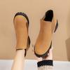 Women Slip On Outdoor Elegant Short Boots 2024 Autumn and Winter New Casual Waterproof Comfortable Boots Shoes for Women