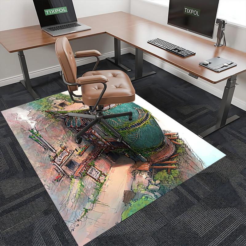 1pc Fantasy Castle Office Chair Mat - Festival Gift, Seasonal Decor, for Home and Office Use.P047
