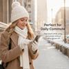 3Pcs/Set Warm Winter Hat Scarf Gloves Set Knitted Scarf Neck Warmer Suit Touchscreen Gloves  Unisex