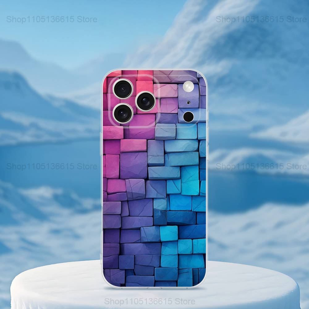 3D Kunstblock Coole Handyhülle Für iPhone 14,13,12,11,17,16,15,Pro,Max,Plus,X,XS,XR,SE,Mini Transparent Weiches Cover