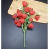 Sztuczna łodyga truskawki Plastikowy owoc Ekspozycja DIY Materiały rzemieślnicze Na wydarzenie festiwalowe Sezonowe dekoracje do domu biura