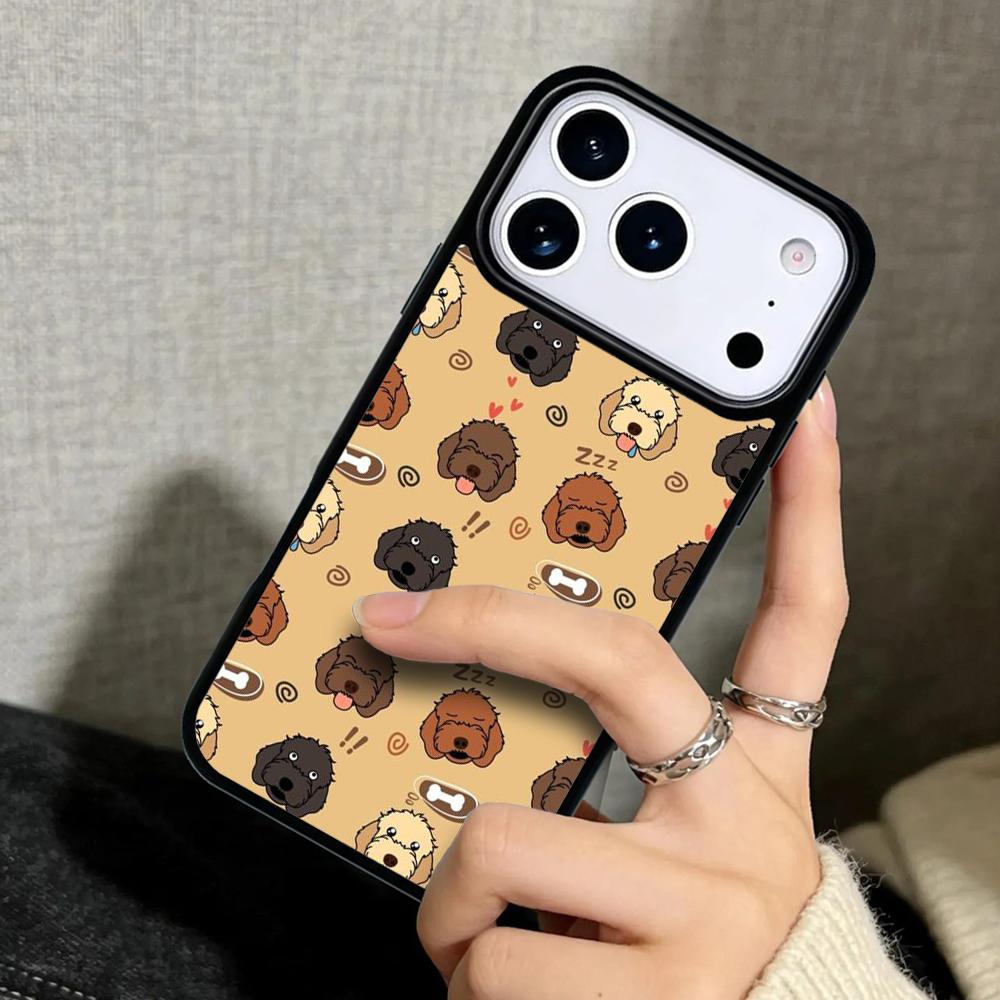 Capa Case for iPhone 17 Air 16 Pro Max 15 Plus 11 13 Mini 14 12 Back Phone Cover Cartoon Cavoodle Cavapoo