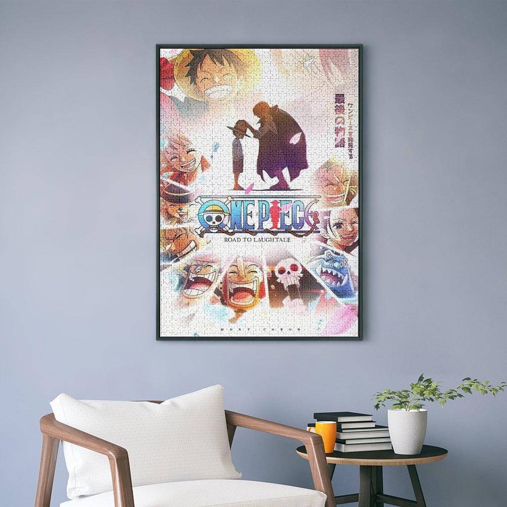 Cike One Piece Monkey D. Luffy Jigsaw Puzzle 1000 PCS Puzzle Character Anime Pattern Wooden Anime Goods Children Educational Toy Student Adult Decompr