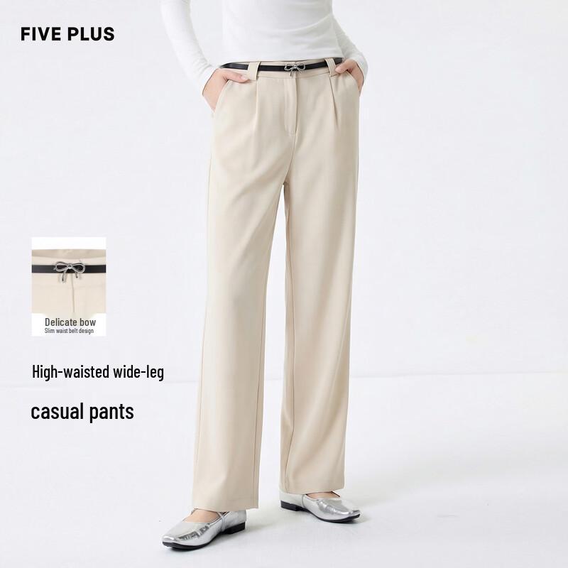 FivePlus Women s High-Waist Wide-Leg Suit Pants M