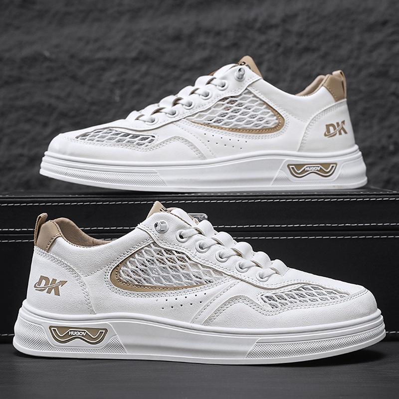 

Hollow mesh men s shoes summer 2025 new mesh board shoes men s trendy shoes teenagers and students casual white shoes 39