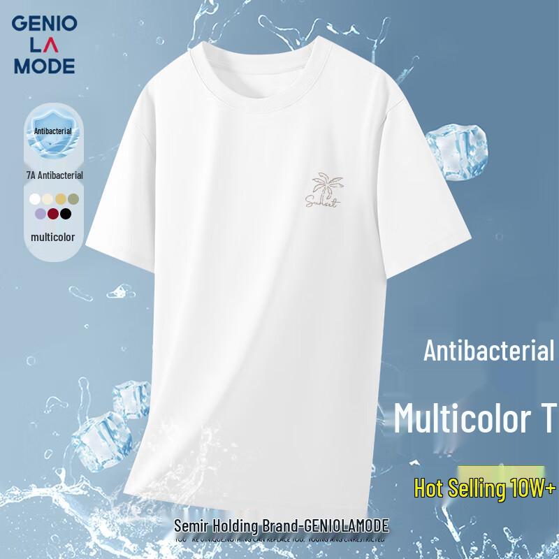 GENIOLAMODE Men s Antimicrobial Graphic T-Shirt XL