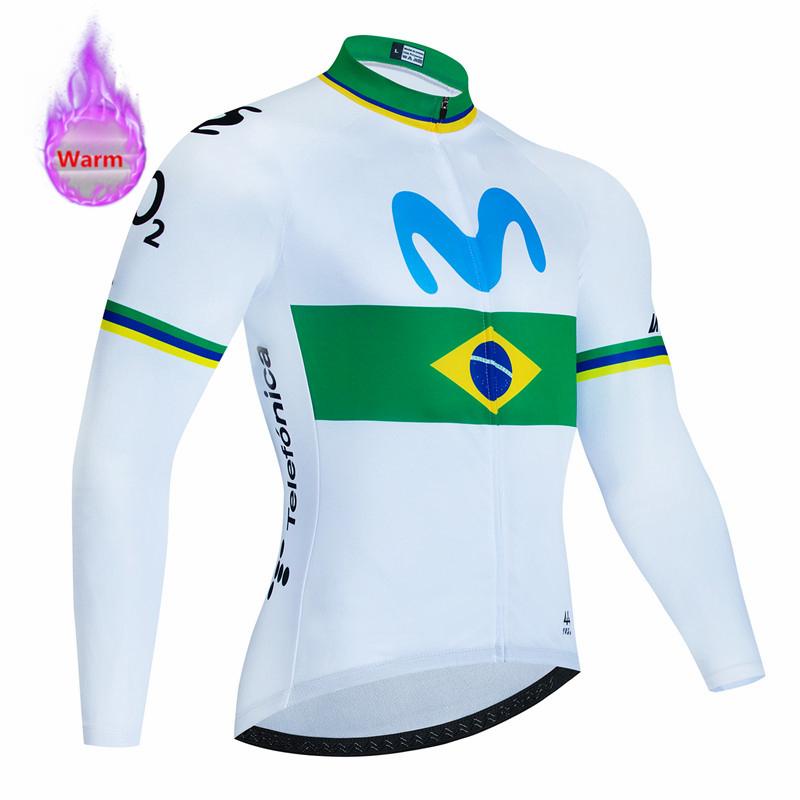 Warm Thermal Fleece Set Cycling Clothes Bicycle Jersey Sports Spain MTB Bike Clothing Maillot Ciclismo Hombre  with Plush Insulation for Winter 2026