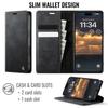 Suitable for iPhone 17 Pro card slot phone case, Samsung S25 ULTRA calf pattern leather case, A15 flip retro case