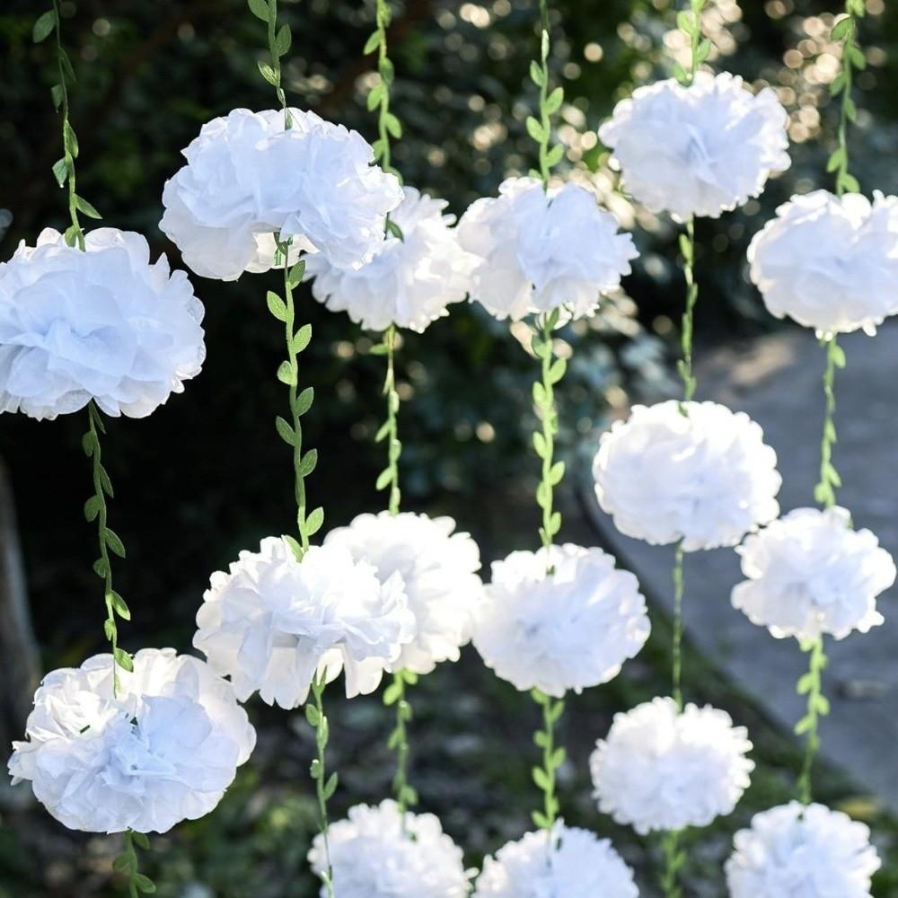 Tissue Paper Pom Pom Garlands Artificial Flowers Garland  Birthday Party Decorations