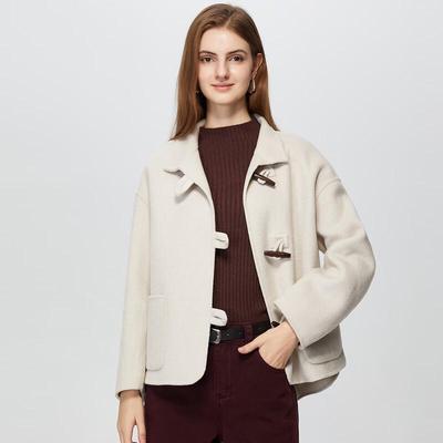 Shetu Women's Toggle Button Double-Faced Wool Coat