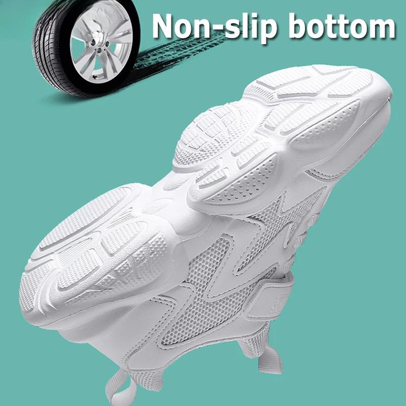 White Kids Shoes For Boys And Girls Fashion Children Comfortable Breathable Sneakers Non-slip School Casual Walking Footwear