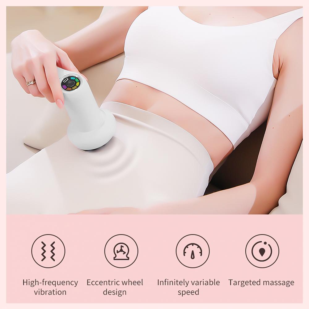 Anti-Cellulite Massagegerät Fett-Push-Maschine mit 5 Massageköpfen Handheld Tragbarer Massagestab Nacken, Taille, Schulter Kneten
