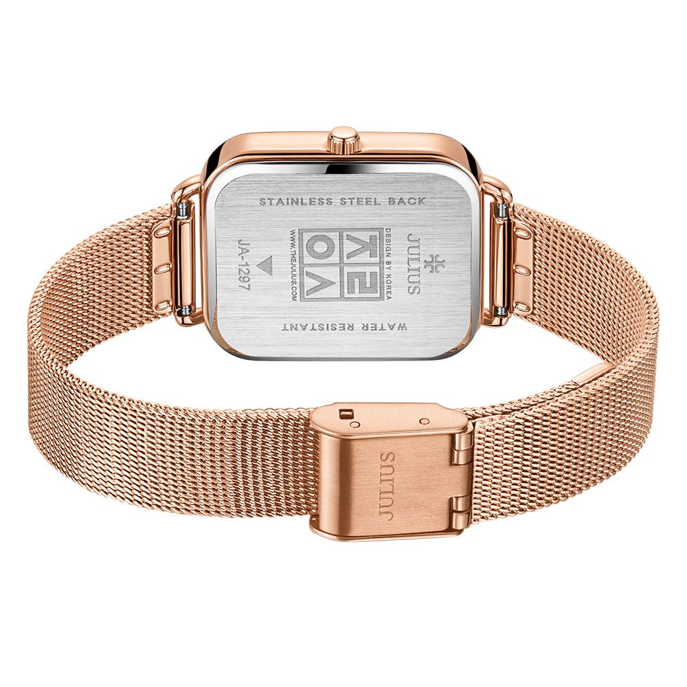 Jyullieoseu Ja-1297 Clean Dial Slim Square Women'S Metal Watch