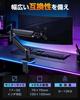 Monitor Arm with USB Supports up to Load VESA Standard Cable Storage Hub, 32-inch Monitors, 2-10kg Capacity, Clamp/Grommet Mount, Compatible, (Black)