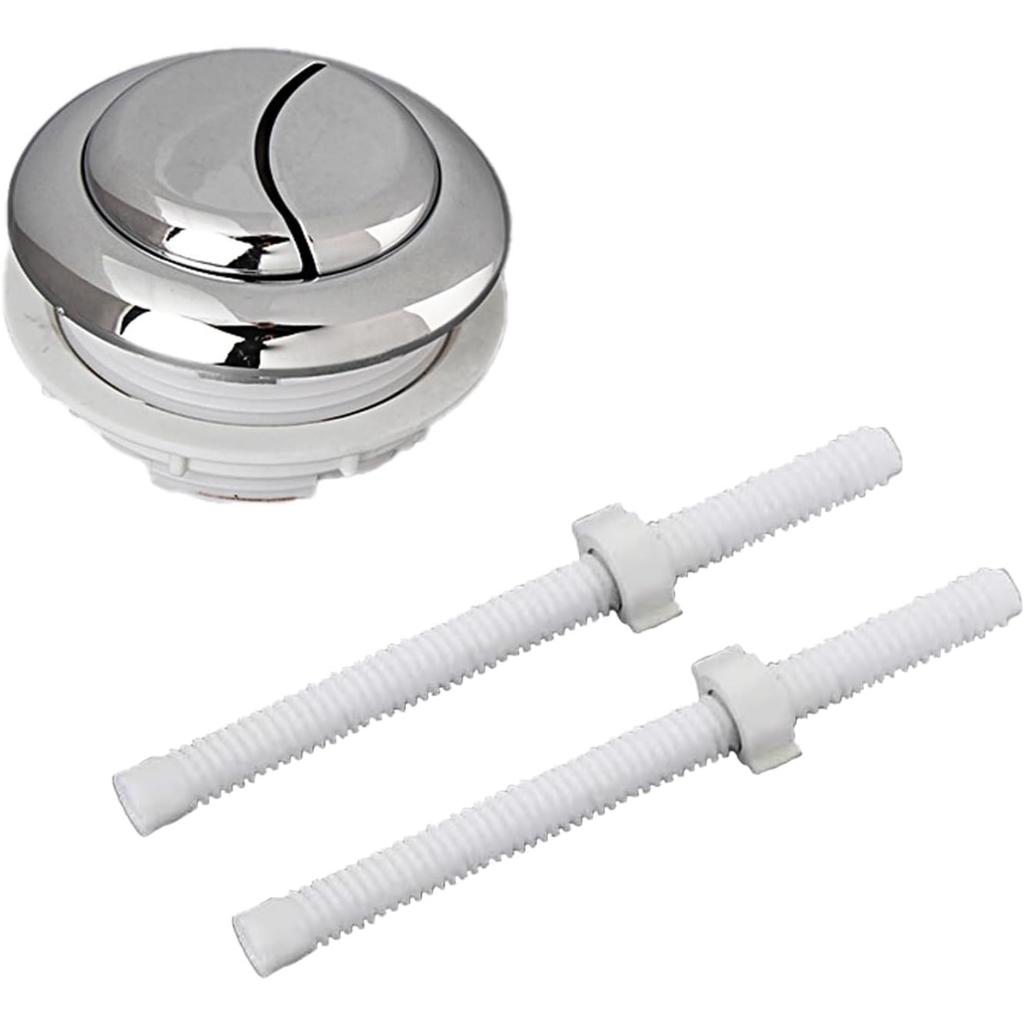 48mm Toilet Push Thread Diameter Dual Push Flushing Button Adjustable Toilet Water Tank Button,Compatible with Glacier Bay Aquasource TOTO