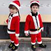 Kids Boys Girls Santa Claus Xmas Top Pants Hat Sets Children Christmas New Year Cosplay Costumes Kindergarten Performance Role Play Outfit