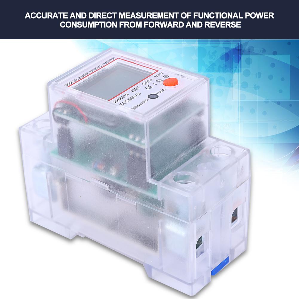 Beennex Digital Display Energy Meter Backlight 1 Phase Guide Multifunction for Voltage 5-80A 230V Beennex Digital Display Energy Meter Backlight 1 Phase Guide Multifunction for Voltage 5-80A 230V