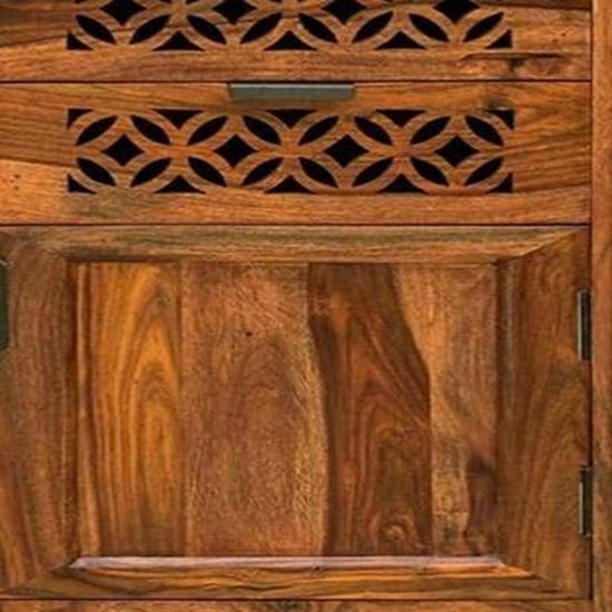 Wooden Study Desk With Chair Office Laptop Table 2 Drawers 1 Door For Home Office  Honey Finish