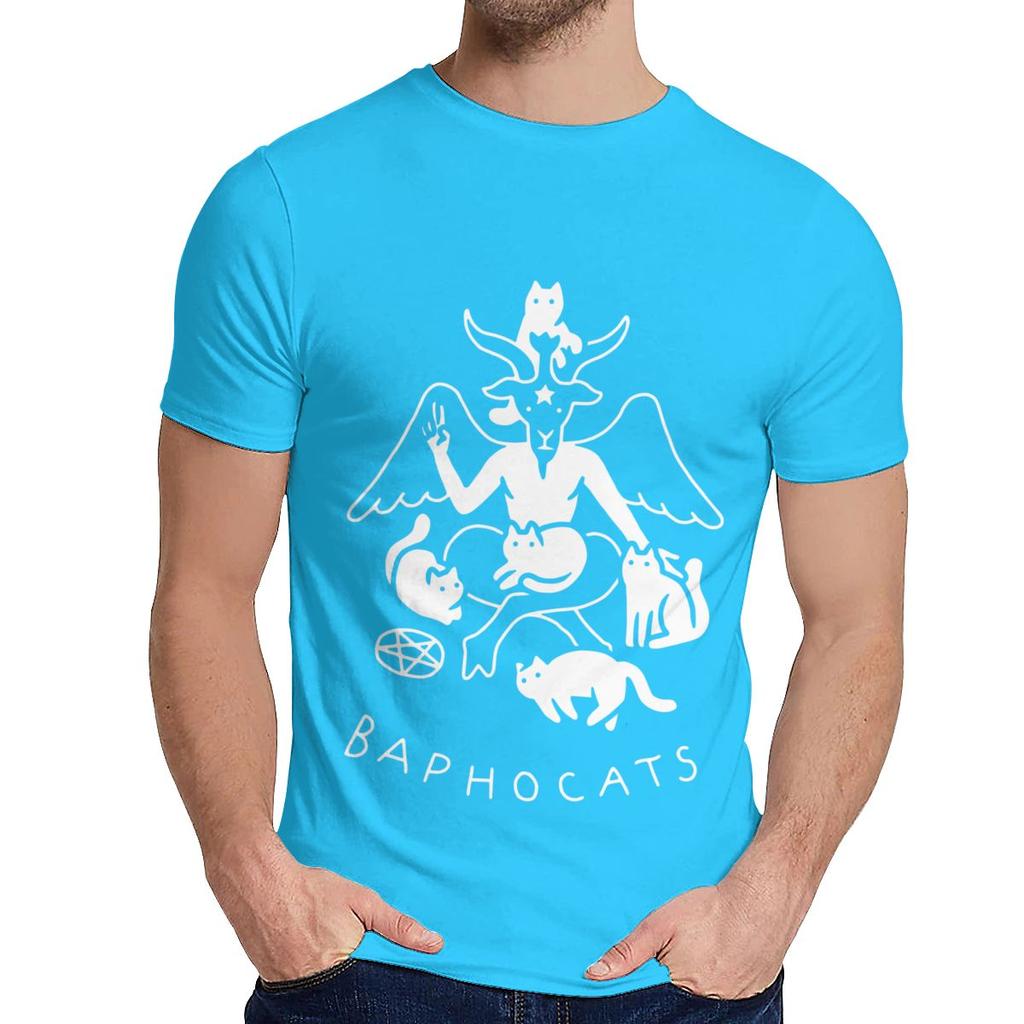 Crewneck Baphocats Baphomet Satan Demon Tee Shirt Summer Male Comfortable T Shirt Design For Unisex