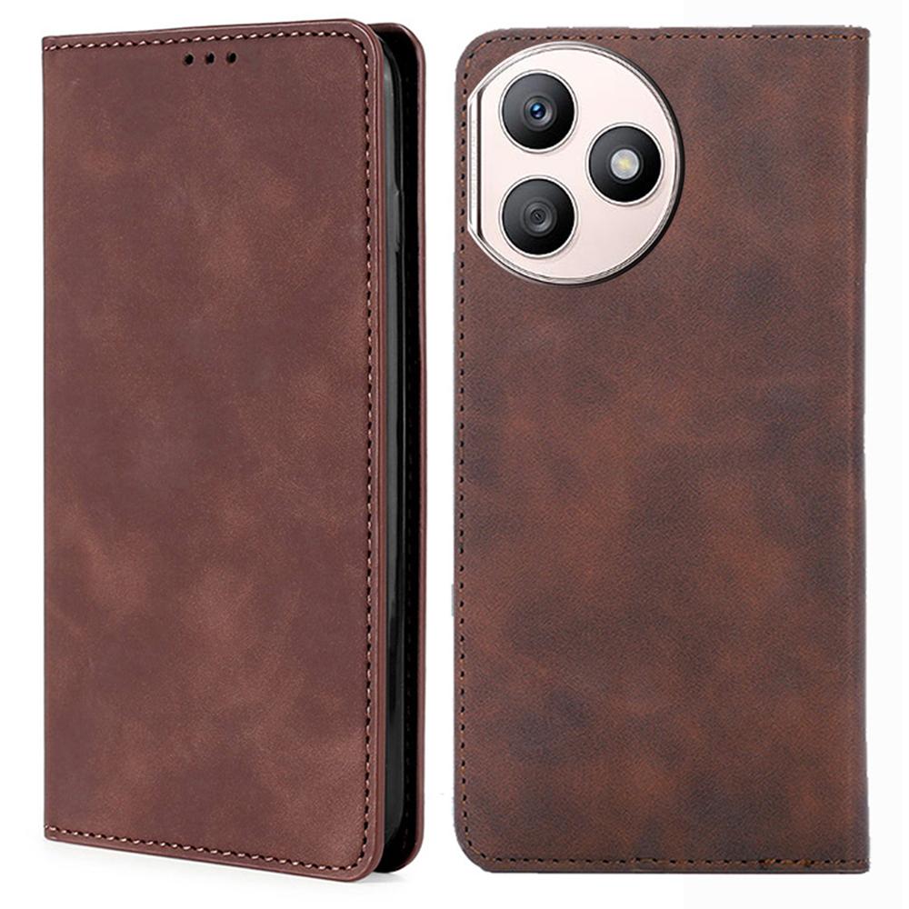 For Honor X50i+ 5G Skin-Touch Cell Phone Case Leather Stand Card Slots Phone Cover