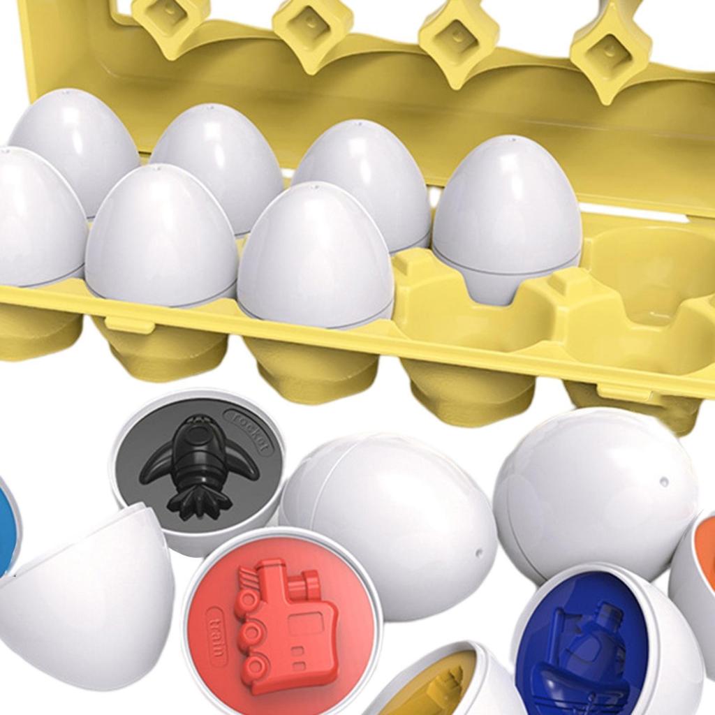 Sorter Fun Matching Egg Educational Learning Toys Puzzle 12x Set