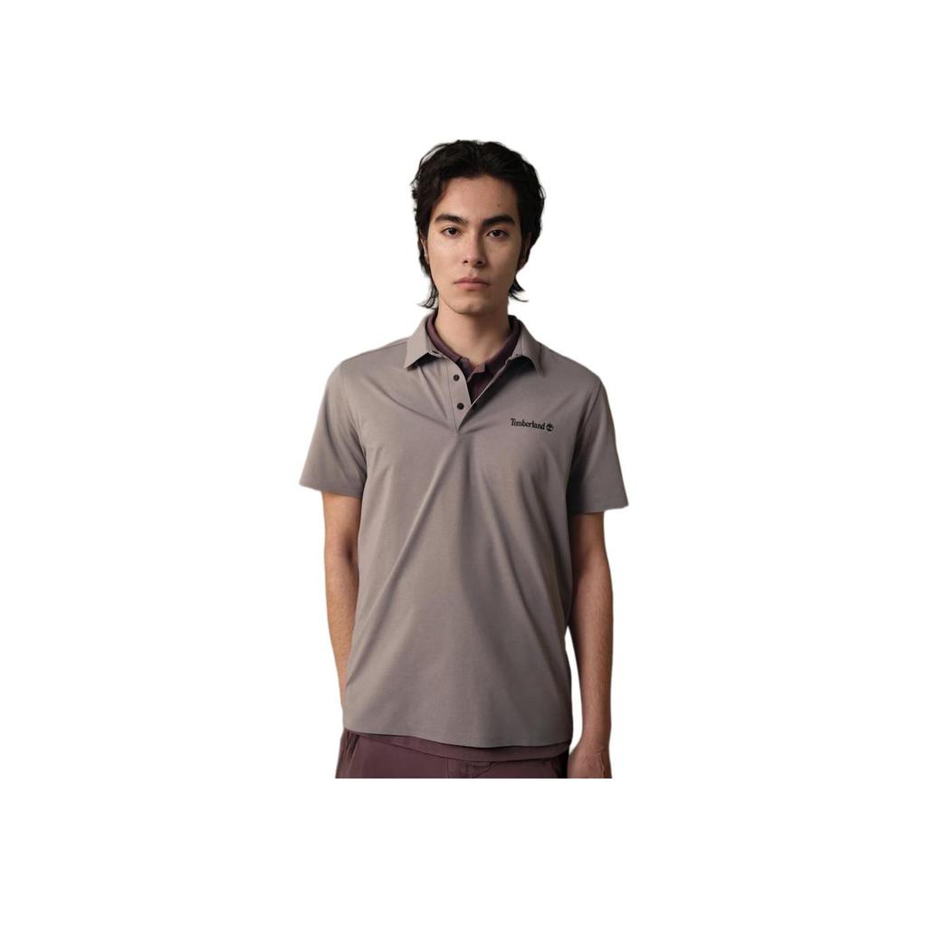 Timberland Outdoor Quick-Dry Casual Cool Breathable Loose Short Sleeve Polo Shirt Men Tops Meteorite A5NXG-EOM