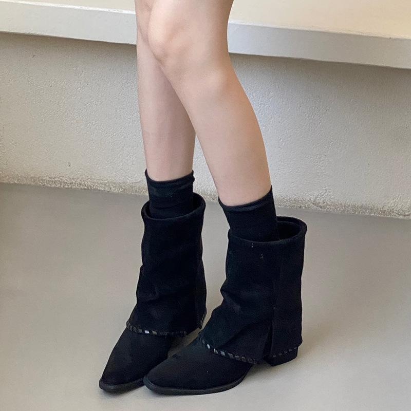 

Pointed short boots women s new 2025 autumn and winter women s boots western boots Martin boots pant boots cowboy boots thin boots 35