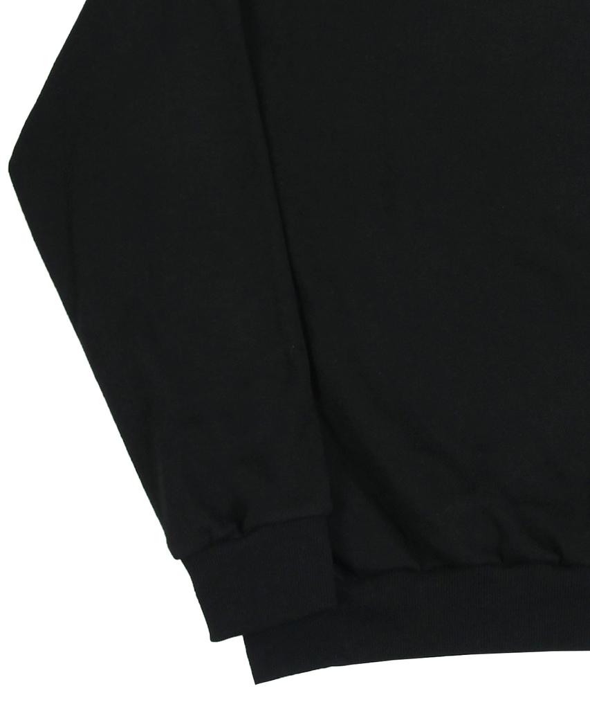 GRAVER [Unisex] Elbow Clover Smile Sweatshirt_Black