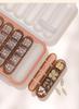 Weekly Portable Pill Organizer and Dispenser with Large-Capacity Pill Splitter