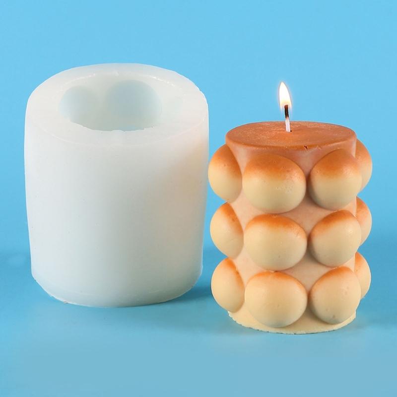 Cylinder Candle Molds for Candle Making Tree Leaf Rose Pillar Silicone Mold for Resin Casting Soap Clay Craft Home Decor