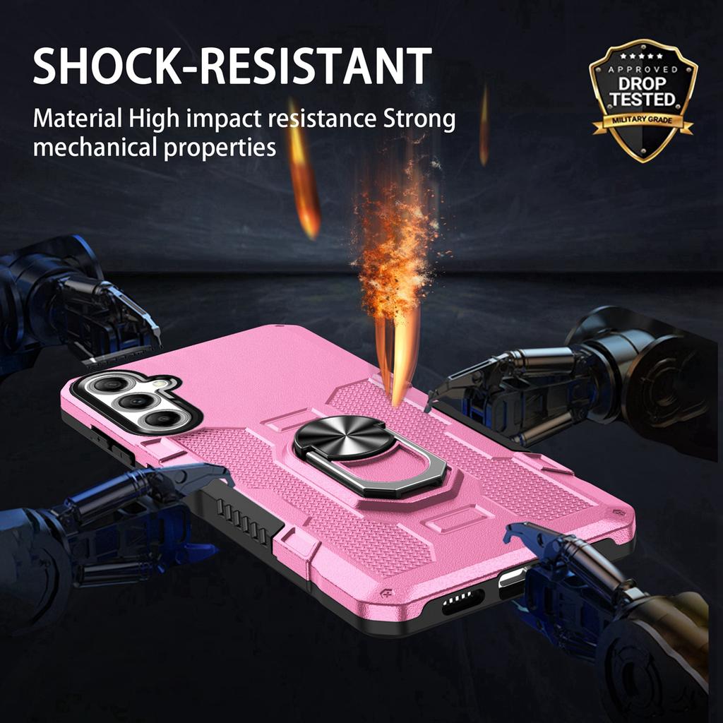 Für Samsung Galaxy S25+/S24+ Handyhülle mit Ring-Ständer PC+TPU Stoßfeste Abdeckung