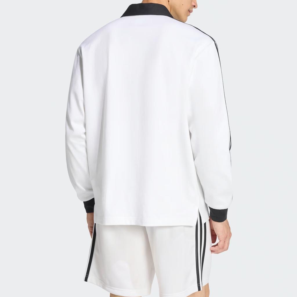 Adidas Originals 3-Stripes Rugby Long Sleeve Polo Shirt Men Tops KE3575