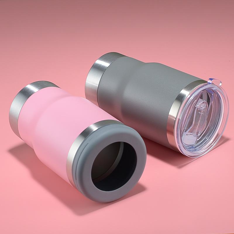 Copo Térmico de Aço Inoxidável 14oz Copo de Cerveja Com Abridor 2 Tampas Garrafa Isolada a Vácuo Viagem de Carro Mantém Frio Tanque Garrafa de Água para Whisky