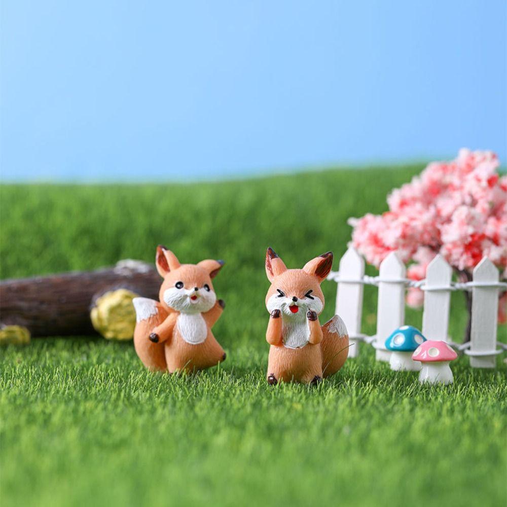 Funny Cartoon Animal Statue Waterproof Micro Landscape Ornaments Mini Animal Ornament  Courtyard
