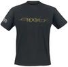 Werkzeug-inspiriertes Baumwoll-T-Shirt Goldenes Logo & DNA-Auge Progressive Metal Streetwear Tee