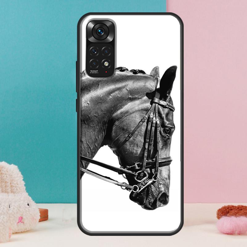 Horse Sketch Case For Xiaomi Redmi Note 14 13 12 Pro 11 9 10 9S 10S 11S 12S Redmi 14C 13C 10C 12C Cover
