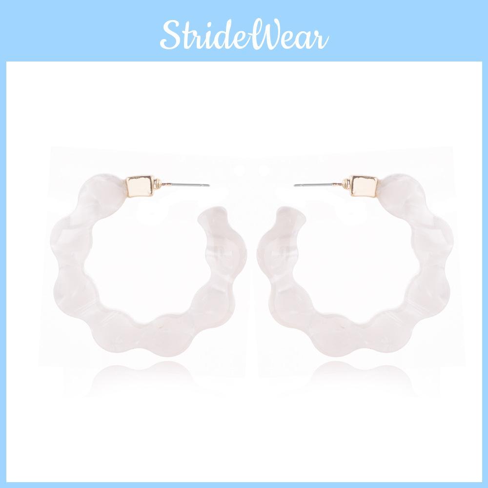 White Modern Trendy Ushape Alloy Earrings Perfect For Gifts And Celebrations