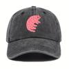 Rosa Gepunktete Katze Grafik Baseballkappe Polyester Lässig Verstellbar Sonnenhut für Erwachsene